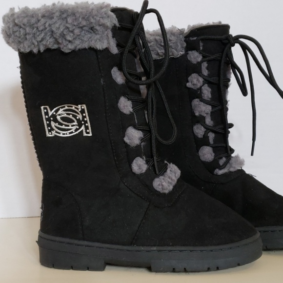bebe Other - Bebe Girls Faux Suede Lace Up Boot Size 1